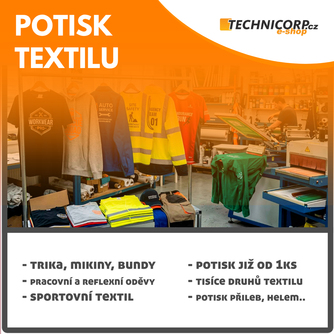 Potisky na oděvy: jak z firemního trička nebo montérek uděláte vizitku, kterou nosíte na sobě