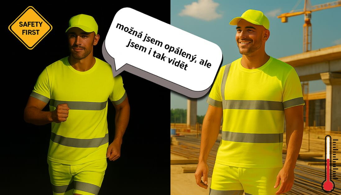 Reflexní trička a kraťasy, které chrání i dýchají v letním počasí