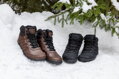 BAREFOOT BLACK/BROWN WINTER, hnědé kotníkové bosky