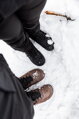 BAREFOOT BLACK/BROWN WINTER, hnědé kotníkové bosky
