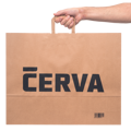 CERVA, papírová taška přírodní 54x14x44 cm