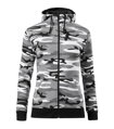 CAMO ZIPPER, dámská maskáčová mikina s kapucí