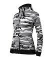 CAMO ZIPPER, dámská maskáčová mikina s kapucí