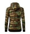 CAMO ZIPPER, dámská maskáčová mikina s kapucí