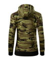 CAMO ZIPPER, dámská maskáčová mikina s kapucí
