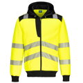 PW327, Hi-Vis mikina s kapucí na zip