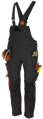 EREBOS BIBPANTS BLACK, černé laclové kalhoty