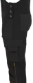 EREBOS BIBPANTS BLACK, černé laclové kalhoty