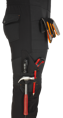 EREBOS BIBPANTS BLACK, černé laclové kalhoty