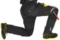 EREBOS BIBPANTS BLACK, černé laclové kalhoty