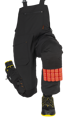 EREBOS BIBPANTS BLACK, černé laclové kalhoty