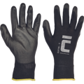BUNTING black, bezešvé nylonové rukavice