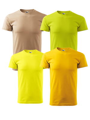 Malfini BASIC, Pánské Adler tričko s krátkým rukávem - žluté odstíny