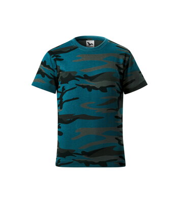 Malfini Camouflage, petrol, dětské tričko