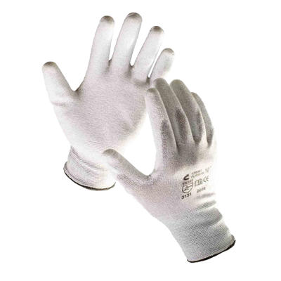 FLICKER Povrstvené antistatické rukavice, 12 párů