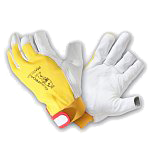 Montážní kombinovaná rukavice bez 3 prstů TROPIC, suchý zip