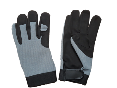 VOCABL1, kombinované rukavice, šedé/černé