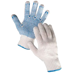 PLOVER, pletené rukavice s PVC terčíky, 12 párů