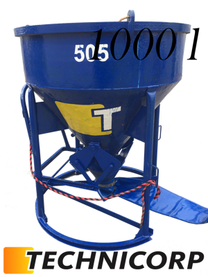 Přepravní silo, badie na jeřáb,  1000 l