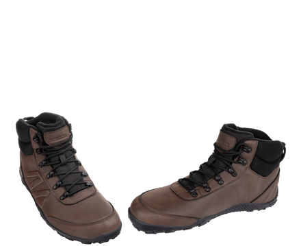 BAREFOOT BLACK/BROWN WINTER, hnědé kotníkové bosky