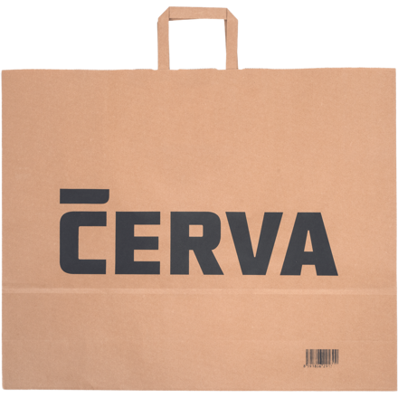 CERVA, papírová taška přírodní 54x14x44 cm