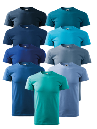 Malfini BASIC, Pánské Adler tričko s krátkým rukávem - modré odstíny