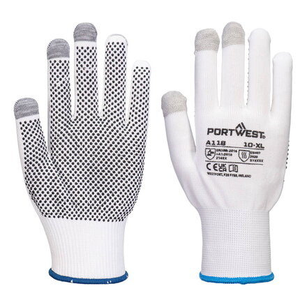 A118, rukavice Grip Dots s PVC terčíky pro dotykové displeje