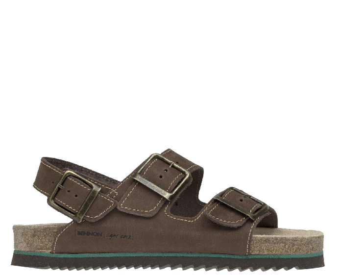 KORKY BROWN SANDAL, pantofle s patní páskou