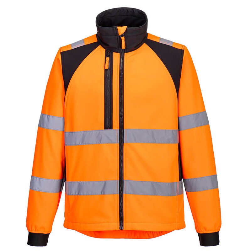 WX2 Eco Hi-Vis CD875, výstražná softshellová bunda