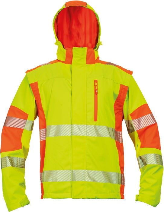 LATTON, HI-VIS softshellová bunda 2 v 1