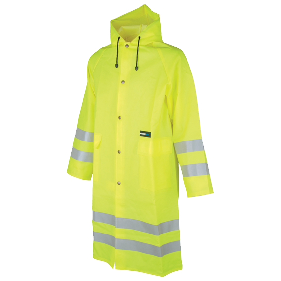 AQUA H1181, voděodolný výstražný plášť s kapucí AQUA H1181, voděodolný výstražný plášť s kapucí