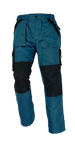 MAX, pracovní montérkové kalhoty, zelená/černá