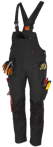EREBOS BIBPANTS BLACK, černé laclové kalhoty