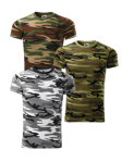 Camouflage, maskáčové tričko s krátkým rukávem
