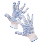 QUAIL, pletené rukavice s PVC terčíky oboustranné, 12 párů