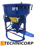 Přepravní silo, badie na jeřáb,  1000 l